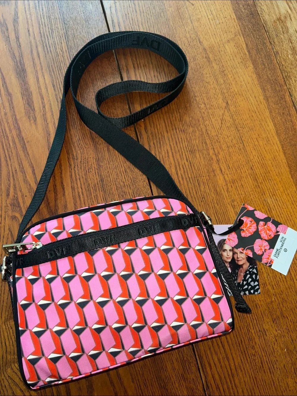 Diane Von Furstenberg Modern Geometric Adjustable Crossbody Bag
